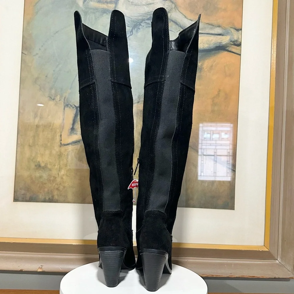 🌸BLONDO🌸 Windie Waterproof Over The Knee Boot - Black Suede Size: 6M